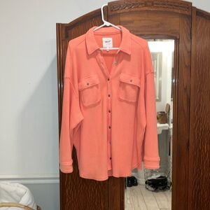aerie coral shacket   Size M runs large excellent condition